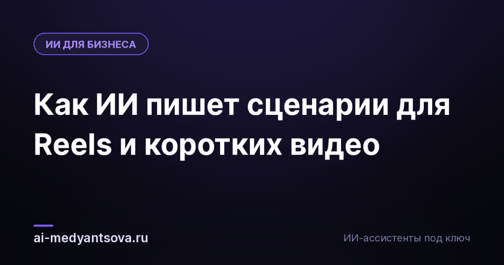 Как ИИ пишет сценарии для Reels и коротких видео