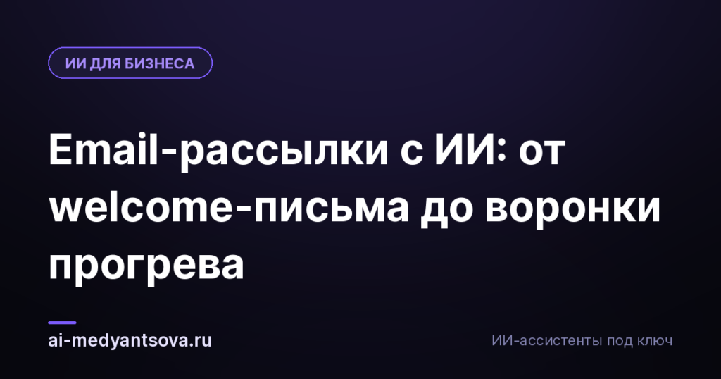 Email-рассылки с ИИ: от welcome-письма до воронки прогрева