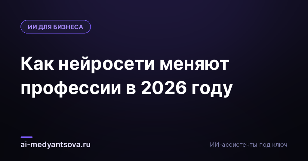 Как нейросети меняют профессии в 2026 году