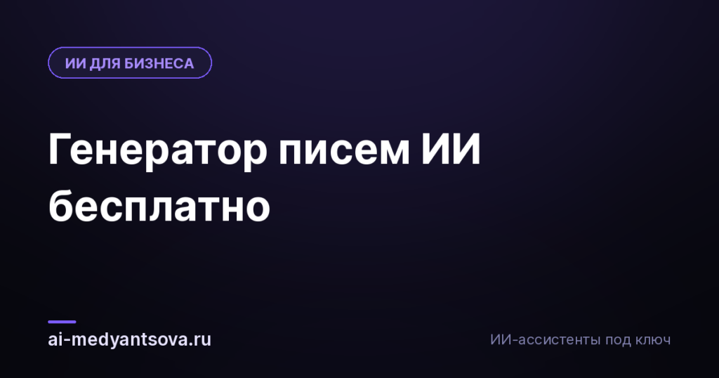 Генератор писем ИИ бесплатно