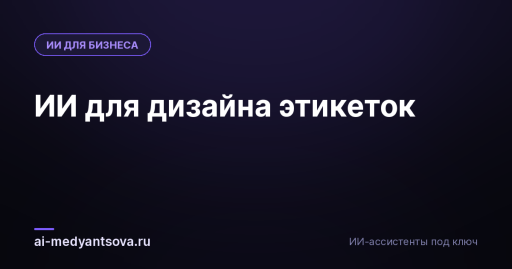 ИИ для дизайна этикеток