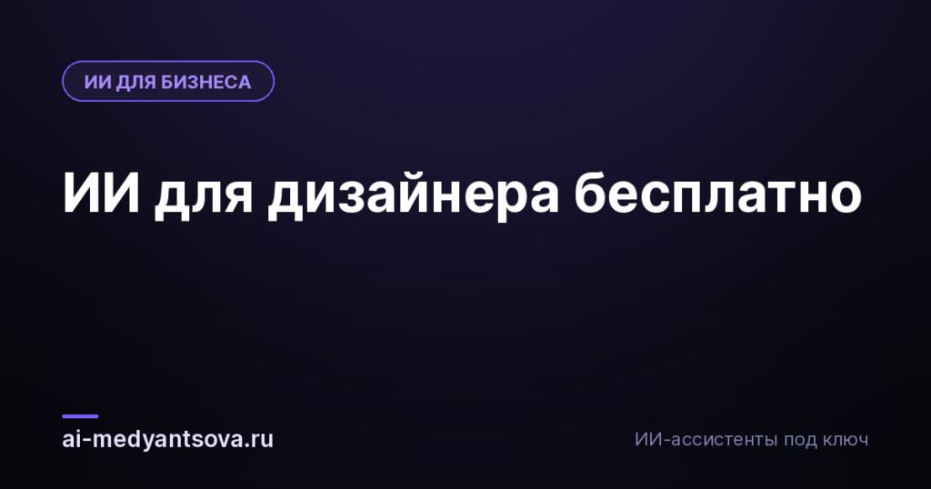ИИ для дизайнера бесплатно