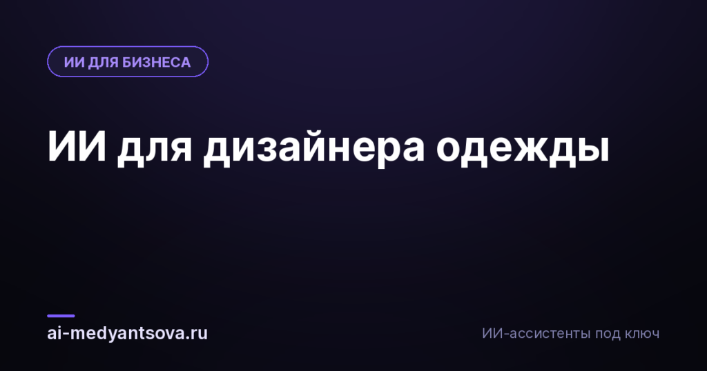 ИИ для дизайнера одежды