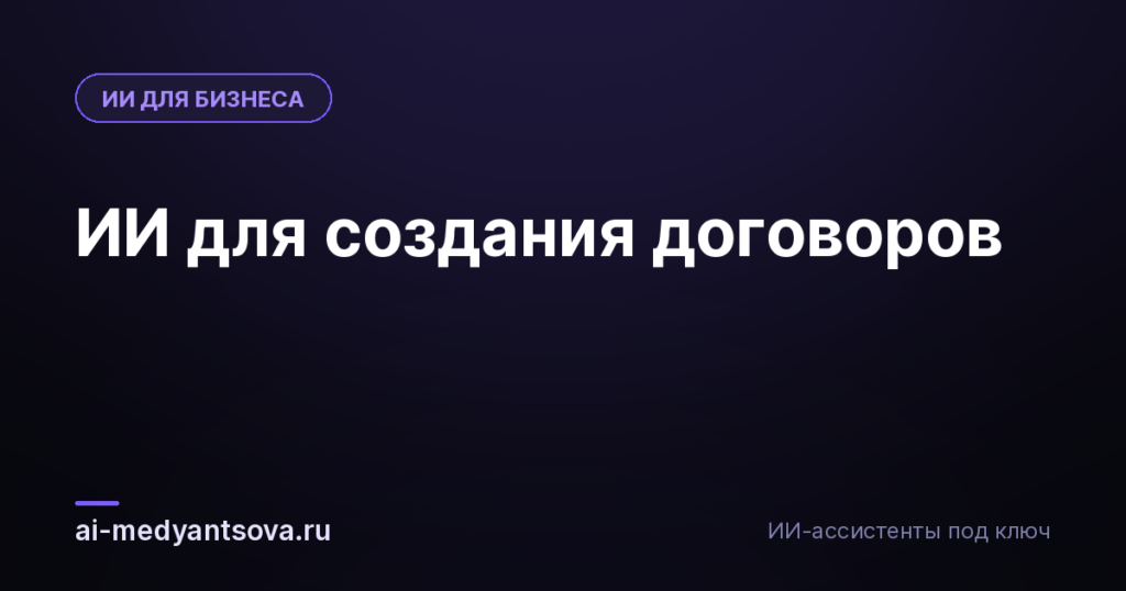 ИИ для создания договоров