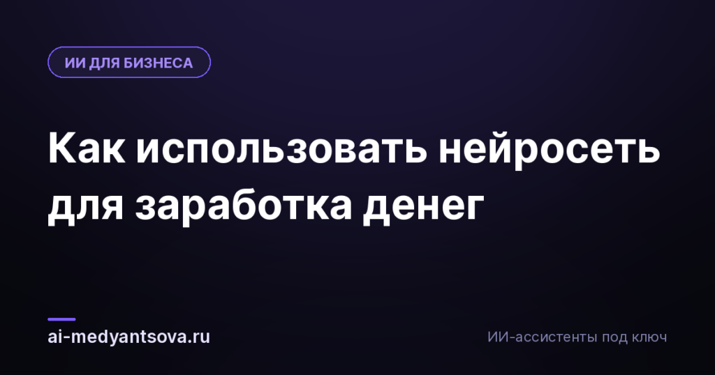 Как использовать нейросеть для заработка денег