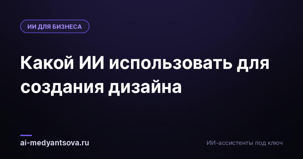 Какой ИИ использовать для создания дизайна