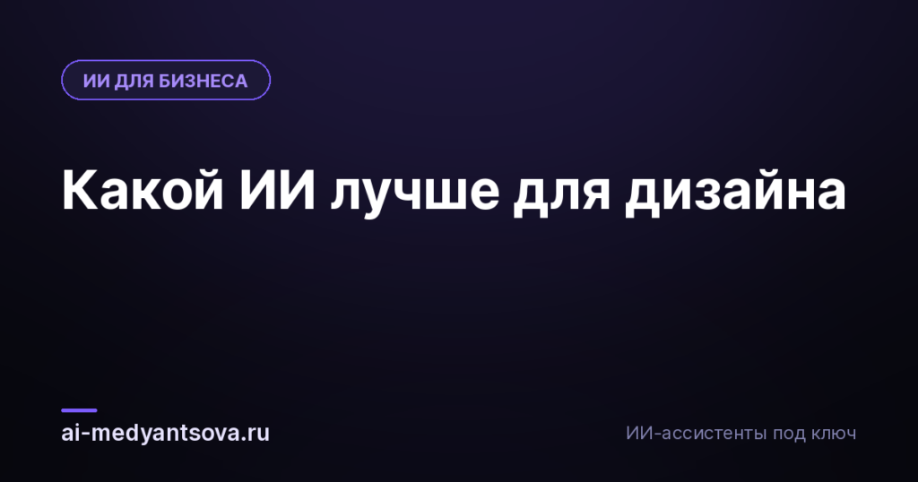 Какой ИИ лучше для дизайна