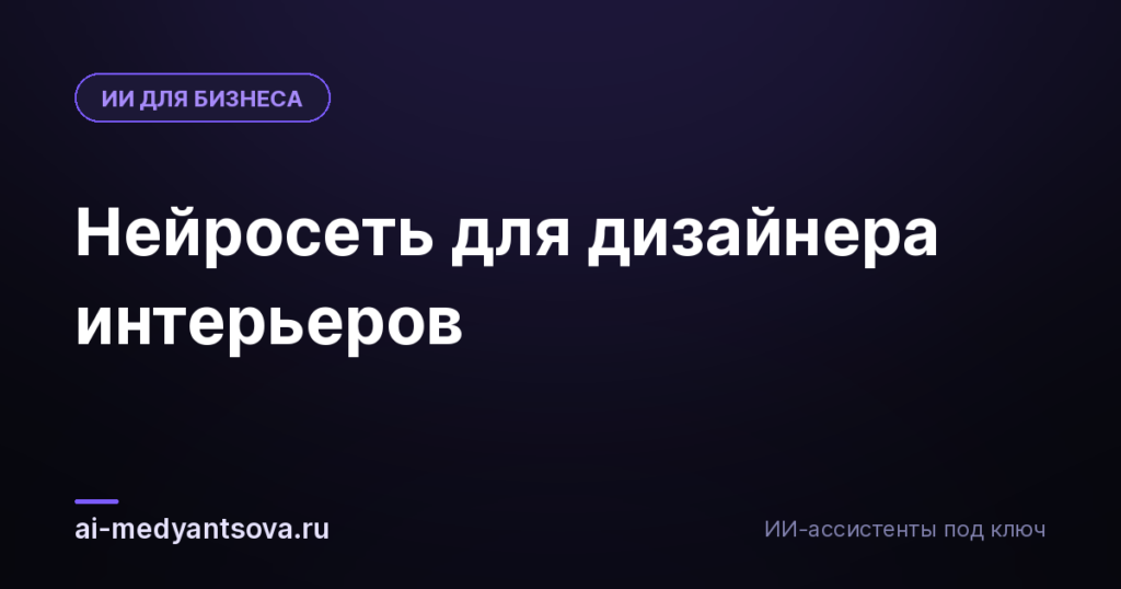 Нейросеть для дизайнера интерьеров